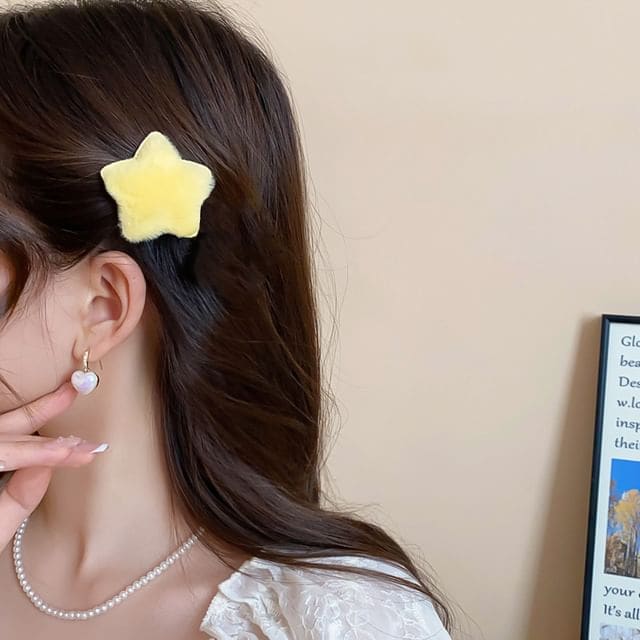 Star Hair Clip - 05# - Duckbill Clip - Yellow / One Size