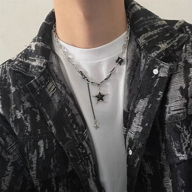 Star Pendant Alloy Choker