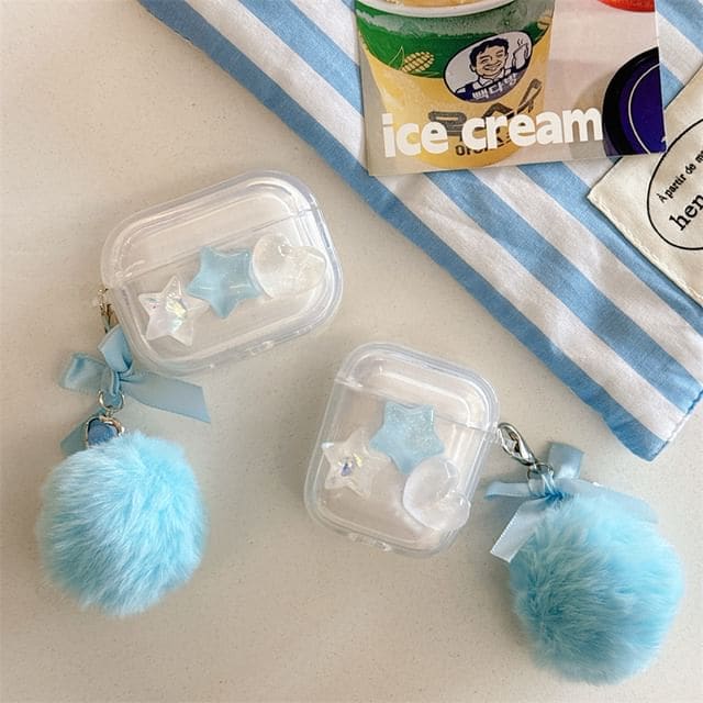 Star Pom Pom AirPods / Pro Earphone Case Skin - With Charm