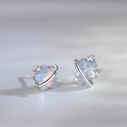 Star Resin Rhinestone S925 Sterling Silver Stud Earring