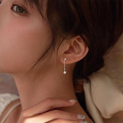 Star Rhinestone Alloy Dangle Earring