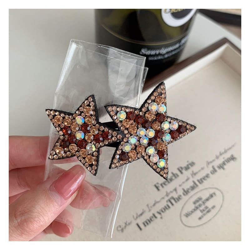 Star Rhinestone Alloy Hair Clip