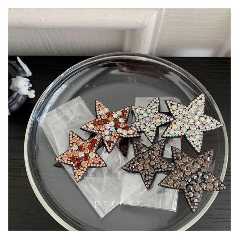 Star Rhinestone Alloy Hair Clip