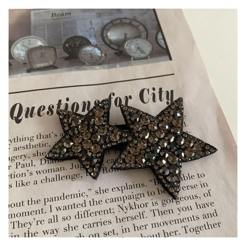 Star Rhinestone Alloy Hair Clip