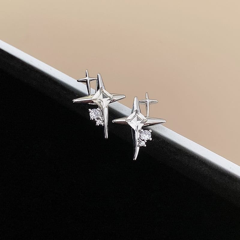 Star Rhinestone Alloy Stud Earring