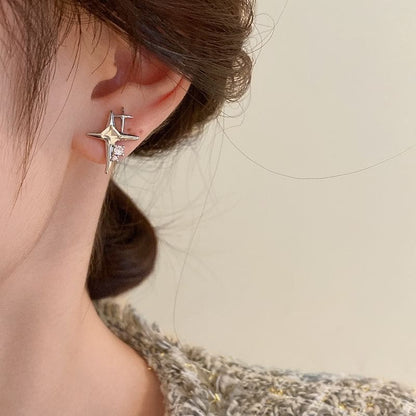 Star Rhinestone Alloy Stud Earring