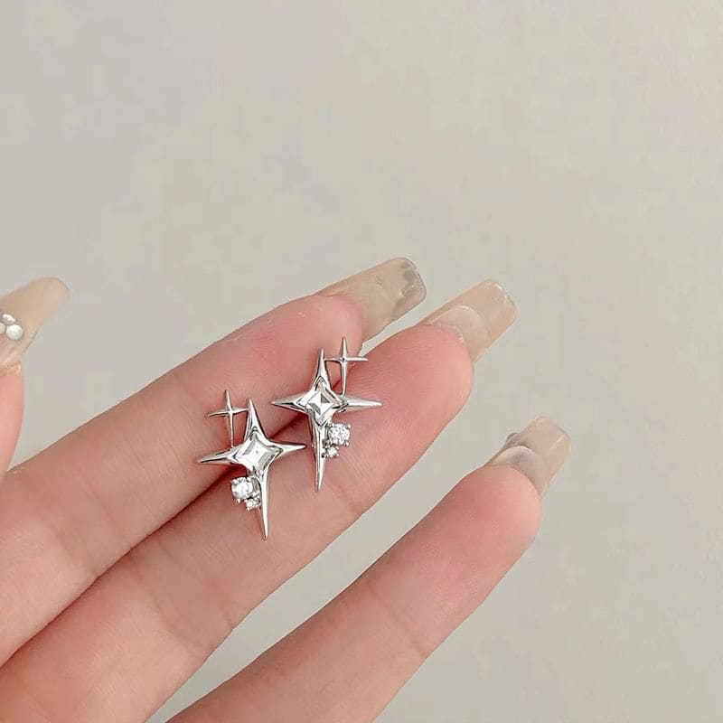 Star Rhinestone Alloy Stud Earring