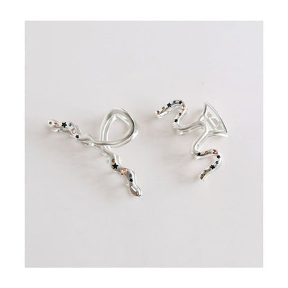 Star Rhinestone Wavy Alloy Hair Clamp (various designs)