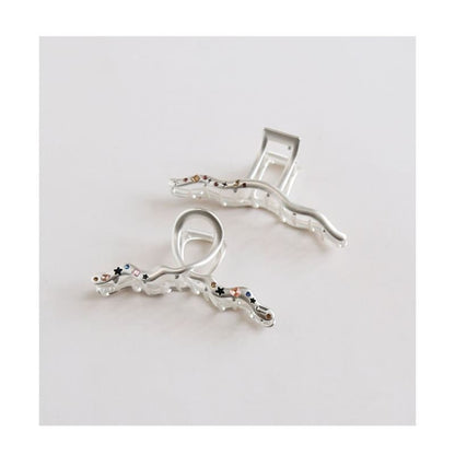 Star Rhinestone Wavy Alloy Hair Clamp (various designs)