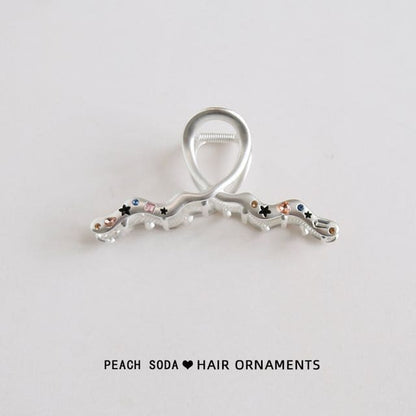 Star Rhinestone Wavy Alloy Hair Clamp (various designs)