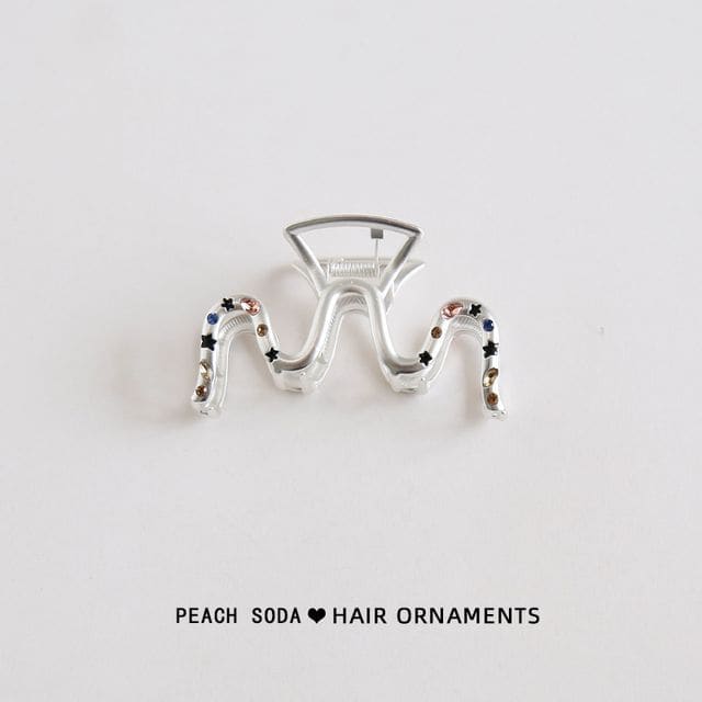 Star Rhinestone Wavy Alloy Hair Clamp (various designs)