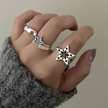 Star-Shaped Rhinestone Ring - ring