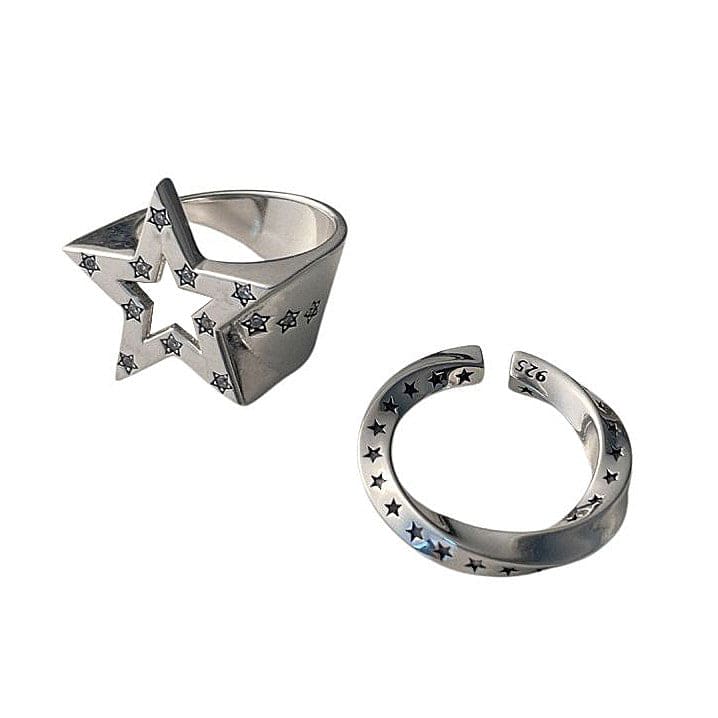 Star-Shaped Rhinestone Ring - ring