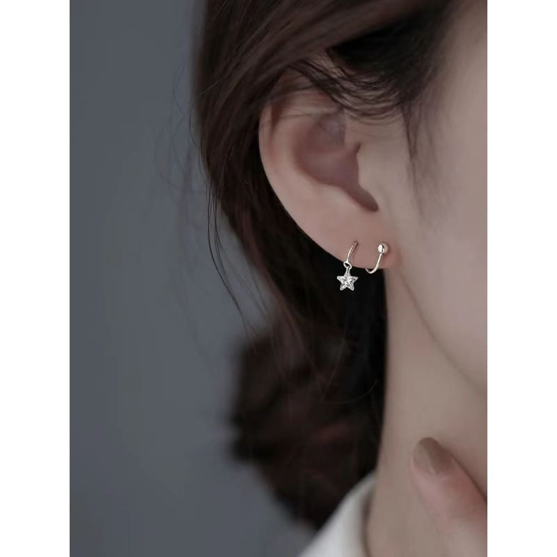 Star Spiral Alloy Stud Earring