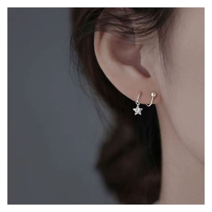 Star Spiral Drop Earring