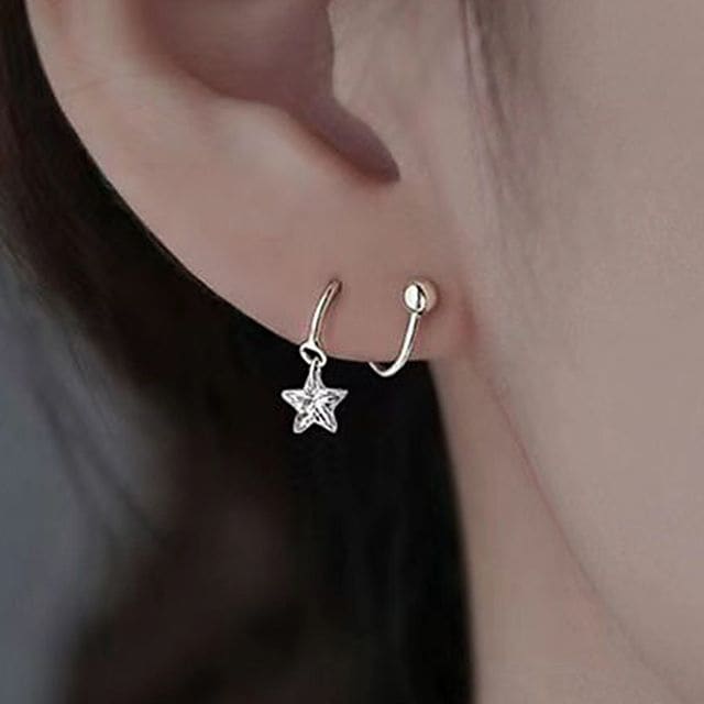 Star Spiral Drop Earring