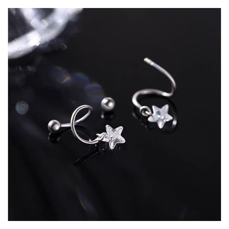 Star Spiral Drop Earring