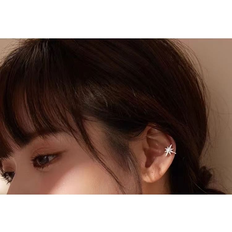 Star Sterling Silver Ear Cuff