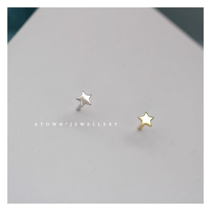 Star Sterling Silver Stud Earring