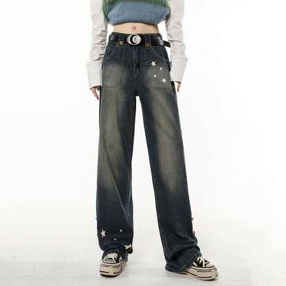 Star Wide Leg Jeans - Jeans