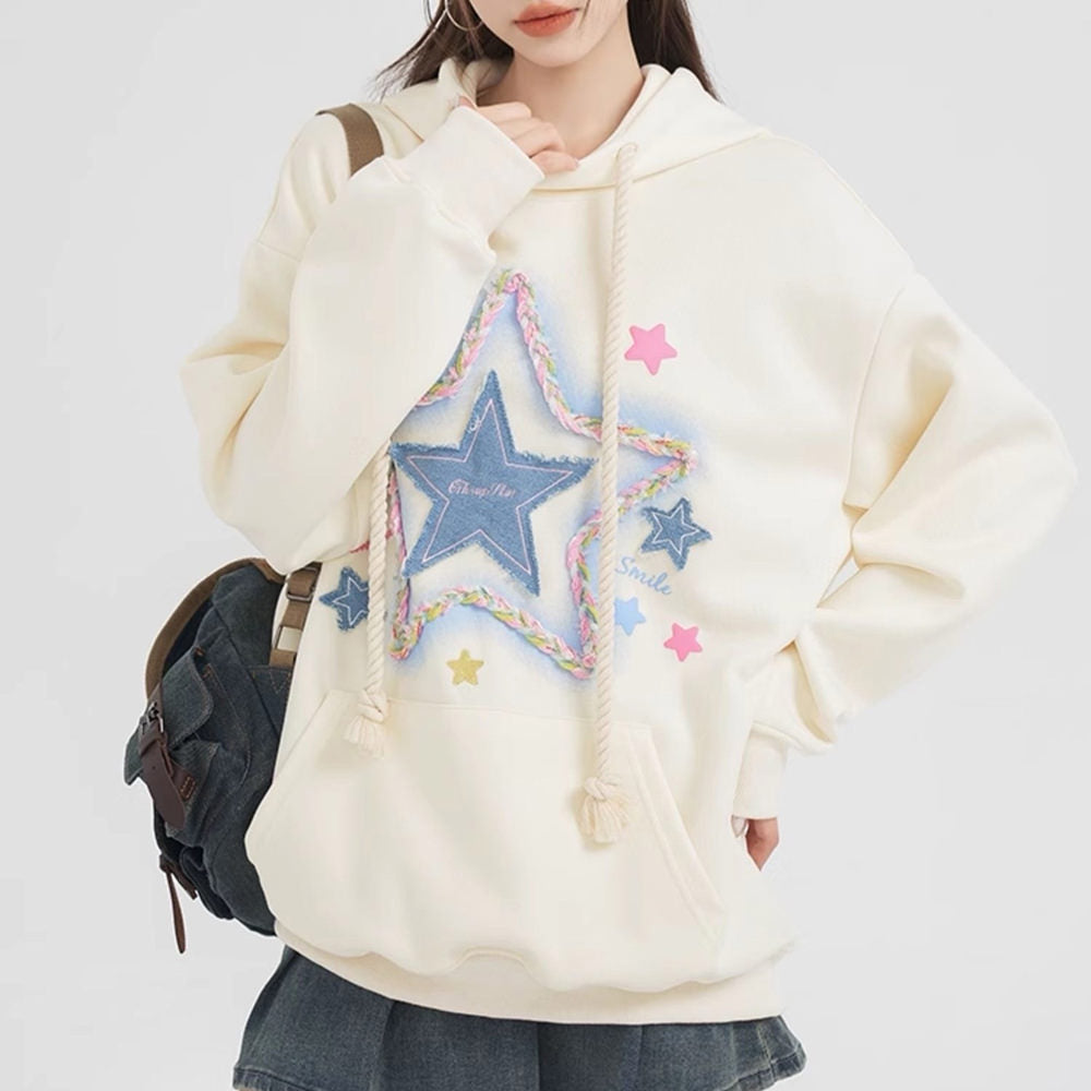 star patch hoodie boogzel clothing