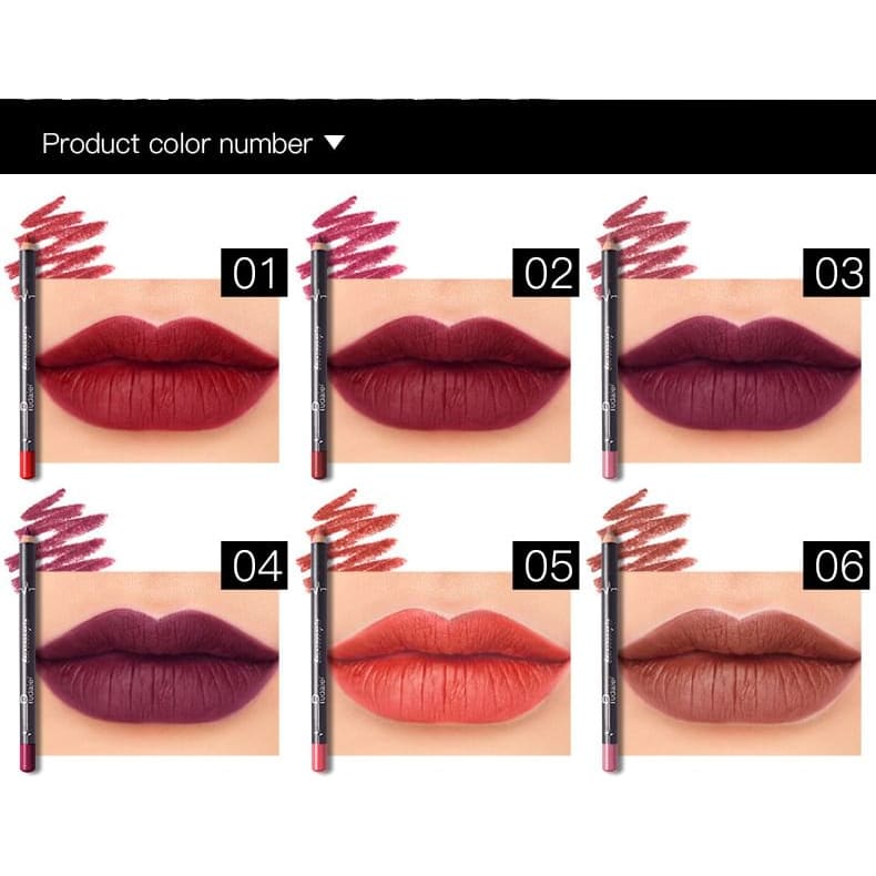 Stereoscopic Lip Liner Set (12 Colors)