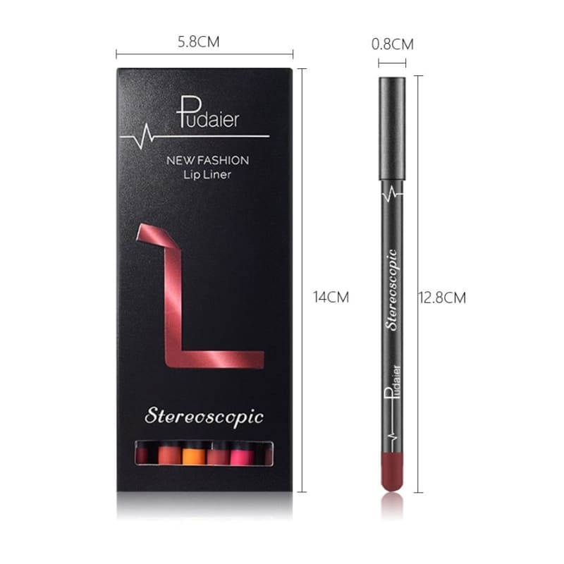 Stereoscopic Lip Liner Set (12 Colors)