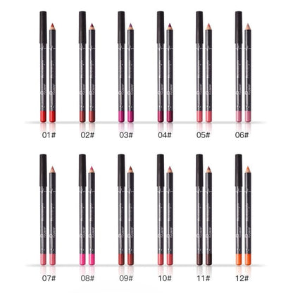 Stereoscopic Lip Liner Set (12 Colors)