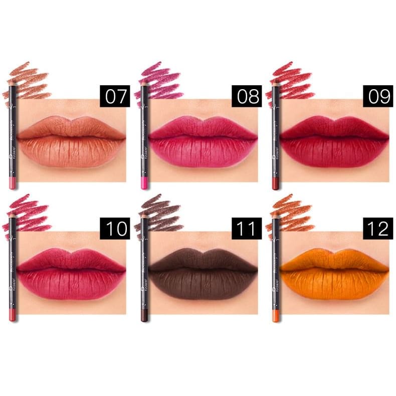 Stereoscopic Lip Liner Set (12 Colors)