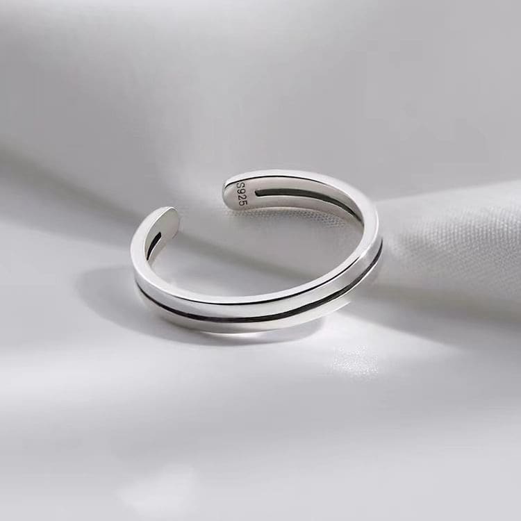 Sterling Silver Layered Open Ring