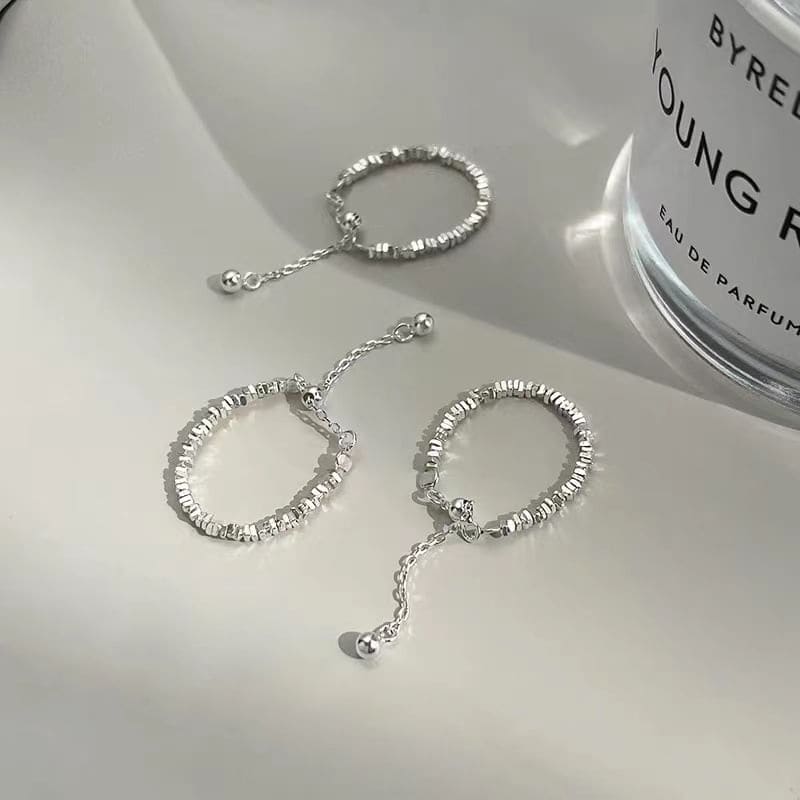 Sterling Silver Rhinestone Thin Ring