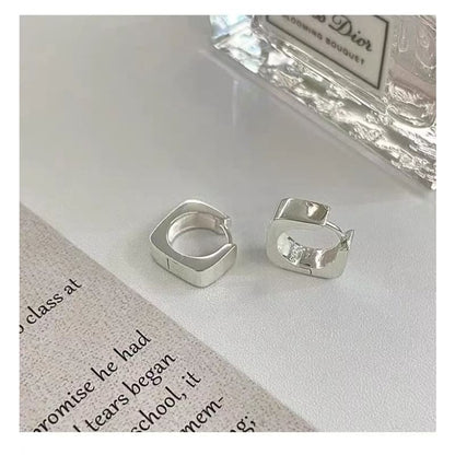 Sterling Silver Thick Huggie Earring