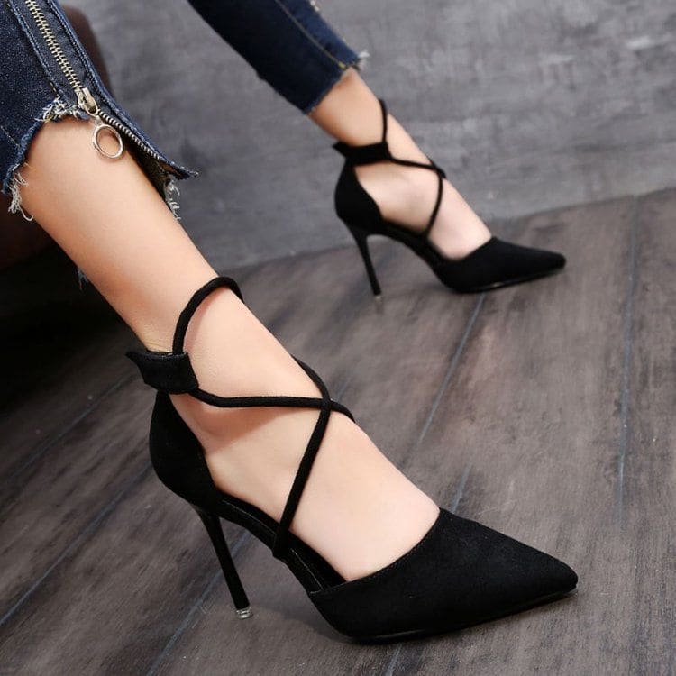 Stiletto-Heel Pointy Sandals