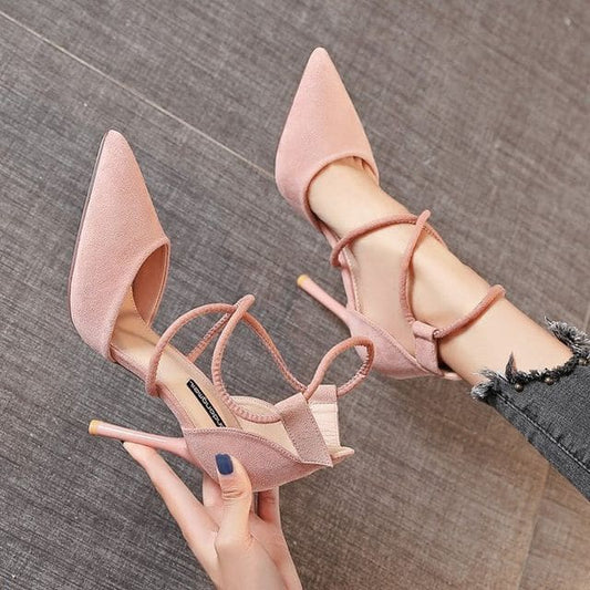 Stiletto-Heel Pointy Sandals