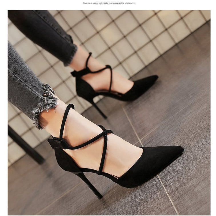 Stiletto-Heel Pointy Sandals