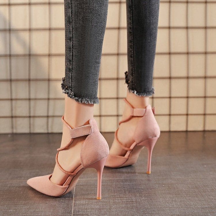 Stiletto-Heel Pointy Sandals