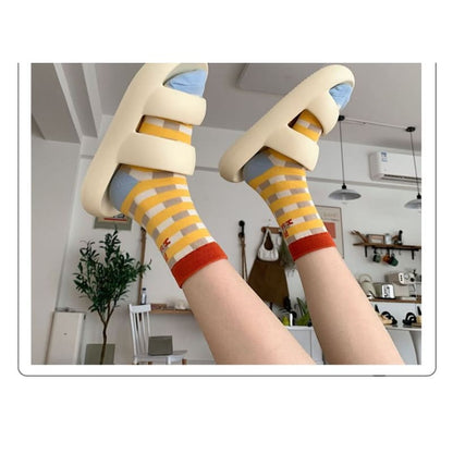 Strappy Platform Slippers