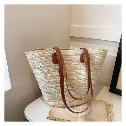 Straw Basket Shoulder Bag