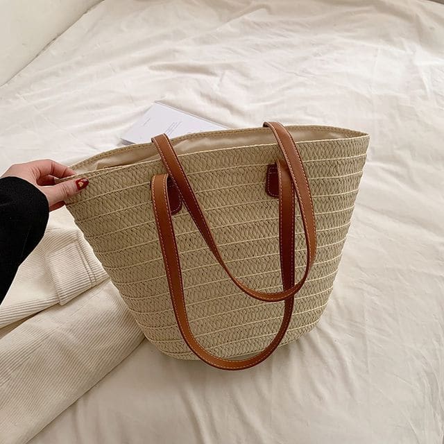 Straw Basket Shoulder Bag