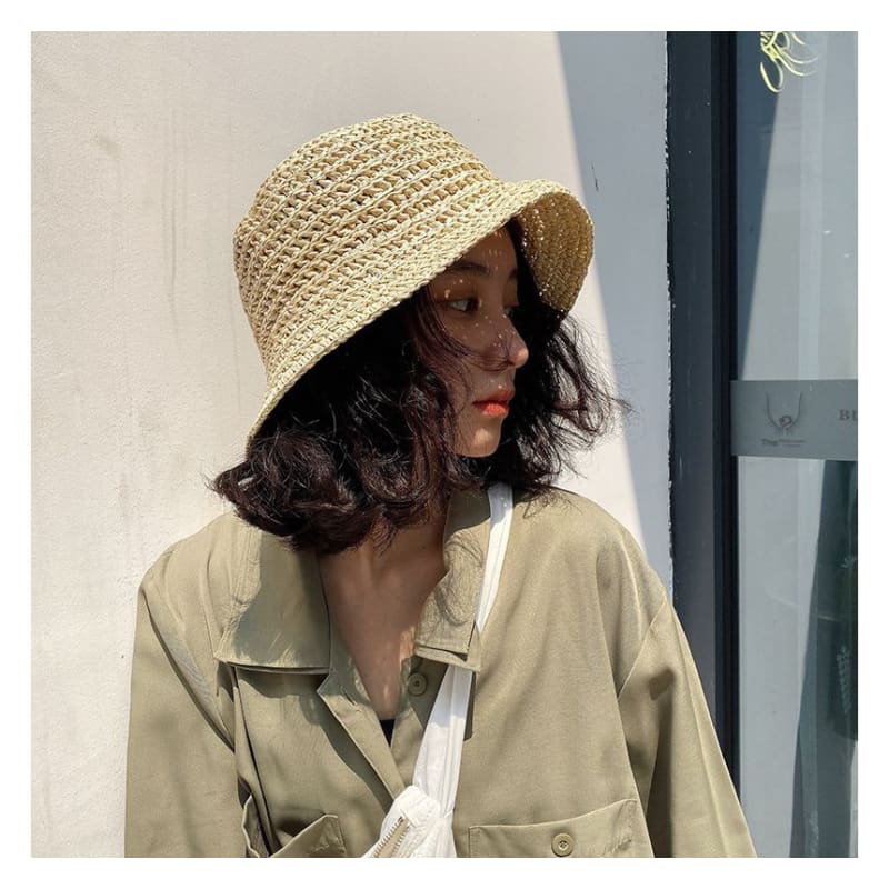 Straw Bucket Hat