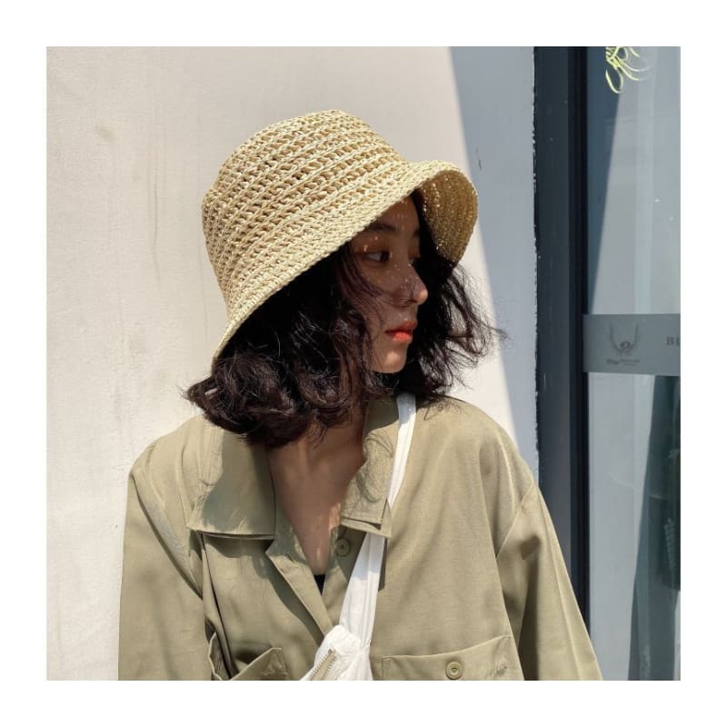 Straw Bucket Hat