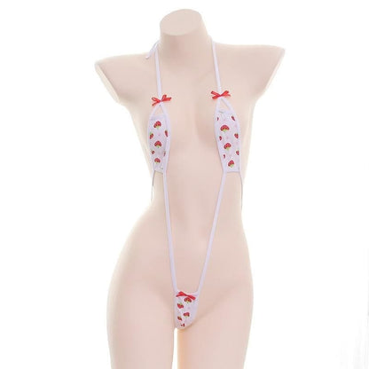 Strawberry Bow tie Bikini Lingerie Set MK14636 - Lingerie