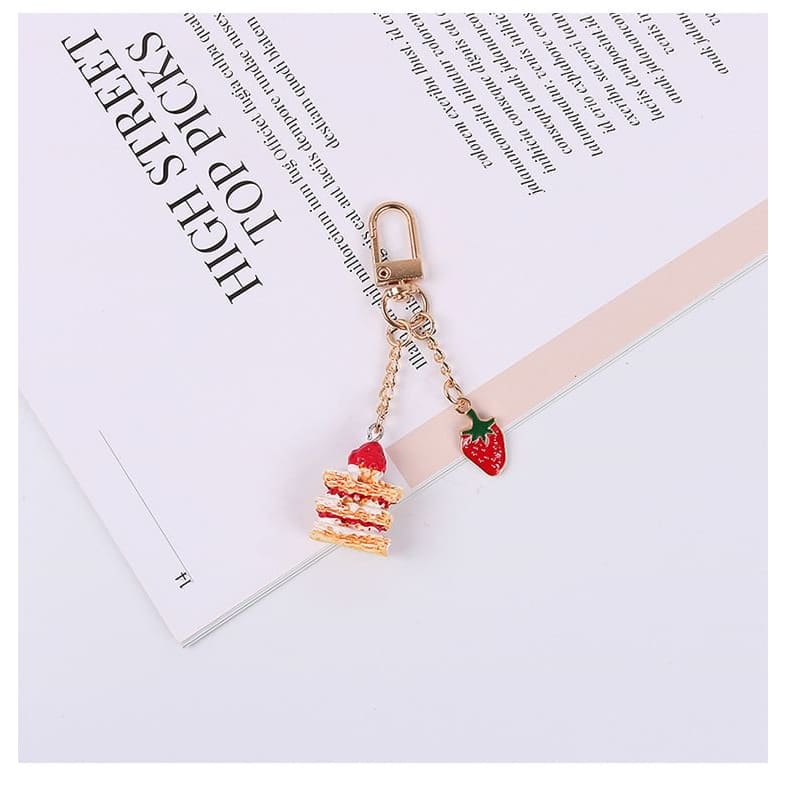 Strawberry Cake Phone Charm - Q071-01 - Without Earphone