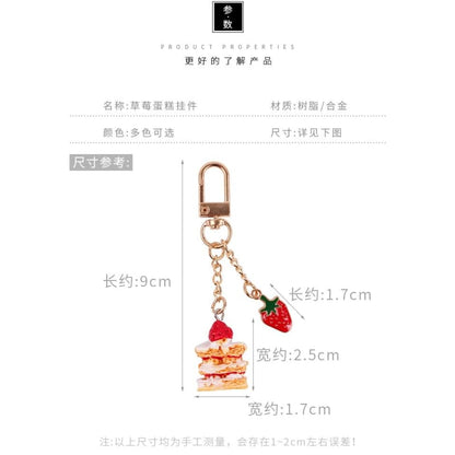 Strawberry Cake Phone Charm - Q071-01 - Without Earphone