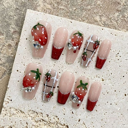 Strawberry Press On Nail