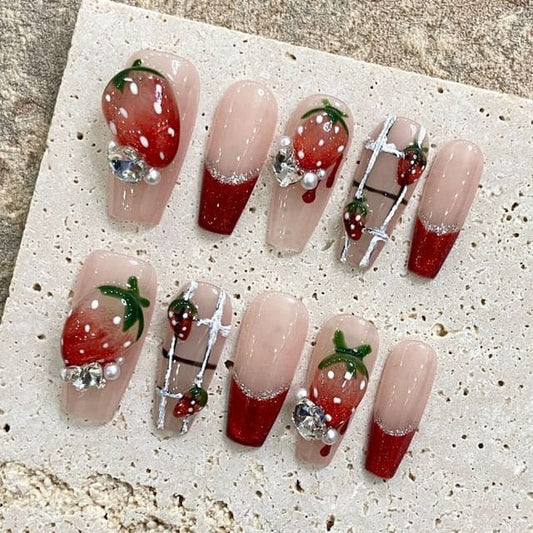 Strawberry Press On Nail