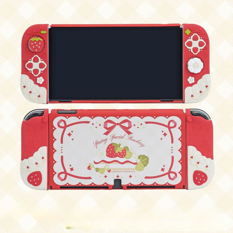 Strawberry Silicone Protective Case and JoyCon Cover