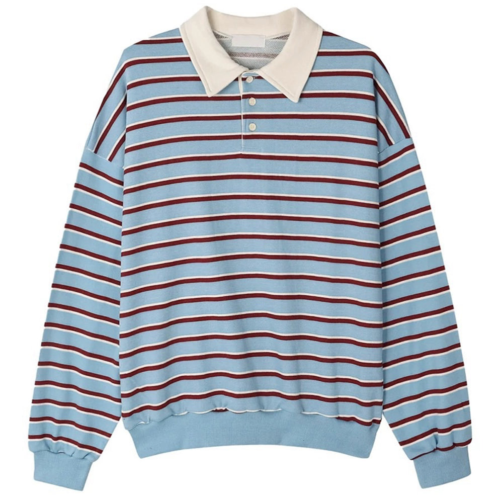 Bonjour Polo Stripe Baby Sweatshirt
