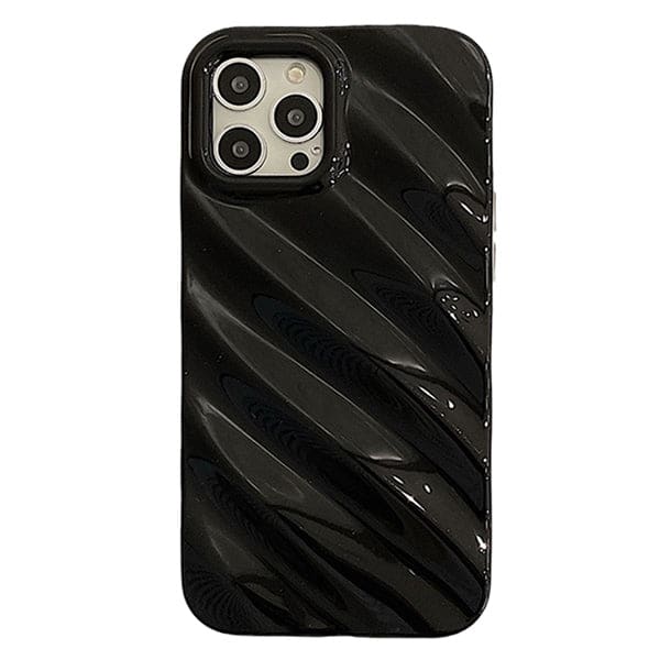 Striped Aesthetic 3D iPhone Case - iPhone 11 / Black