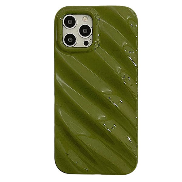 Striped Aesthetic 3D iPhone Case - iPhone 11 / Green